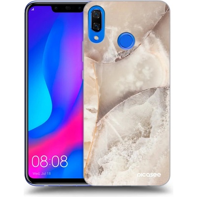 Púzdro Picasee silikónové Huawei Nova 3 - Cream marble čiré