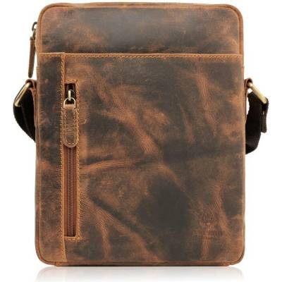 Hnedý pánsky kožený crossbag Mehriban