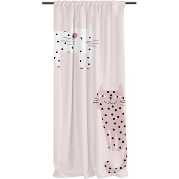 Butter Kings Розова бебешка завеса 250x110 cm Meow Meow - Butter Kings (I_19_curtain_110x250)