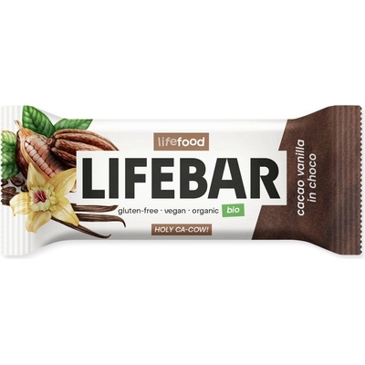 Lifefood Lifebar InChoco S kakaovými boby a vanilkou Raw Bio 40 g