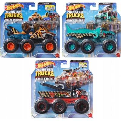 Mattel Hot Wheels Monster Trucks 6-kolesový monster truck Mega Wrex HWN86 N87