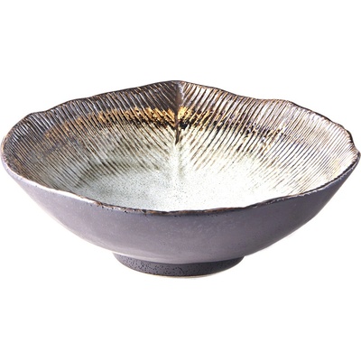 MIJ Jídelní miska Akane grey nepravidelná 24/22 cm