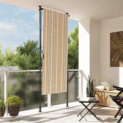 vidaXL Venkovní roleta a bílá 120 x 270 cm textil a ocel Žlutá