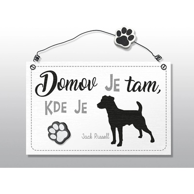 Nekupto Dekorace cedule se psem Jack Russell