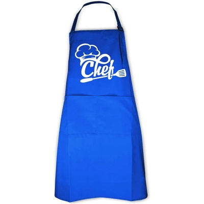 Fajntričko.cz Zástěra Chef Modrá
