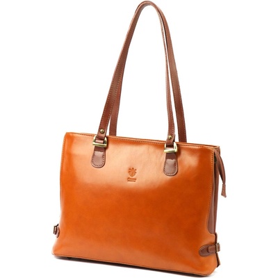 Florence kožená kabelka camel KZ34635 hnědá