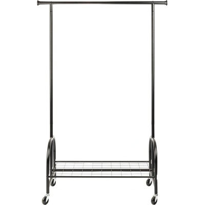 Čierny kovový stojan na oblečenie Wenko Profi