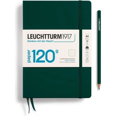 Leuchtturm1917 Zápisník 120G Forest Green Medium A5 tečkovaný – Zboží Živě