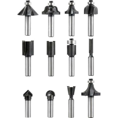 Sada fréz Router Bit set TCT, 8mm, 12pcs 12 dílů