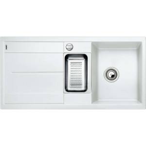 BLANCO Metra 6 - Мивка от Silgranit, 100x50 см, с регулиране на оттока, бяла 513046 (513046) Мивка за вграждане