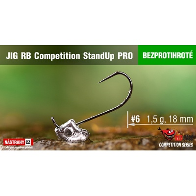 REDBASS Bezprotihrotý Jig RB StandUp Pro Competition vel.6 18mm 1,5g 5 ks