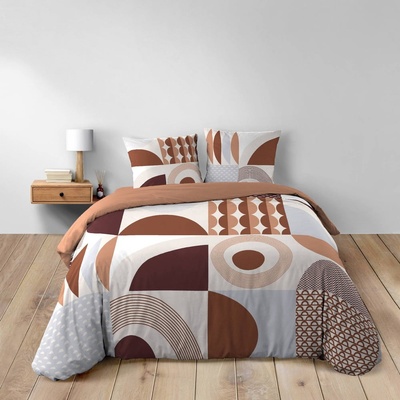 douceur d'intérieur Теракотено двойно удължено памучно спално бельо 240x220 cm Gemma - douceur d'intérieur (1645131)