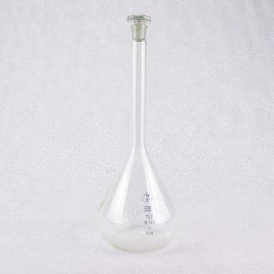 Baňka odměrná s NZ bez zátky, tř. A, střední opotřebení, zábrus 14/23, 500 ml