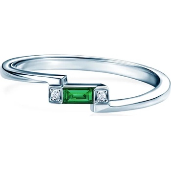 Image 1 of SAVICKI Годежен пръстен Savicki: бяло злато, смарагд, диаманти