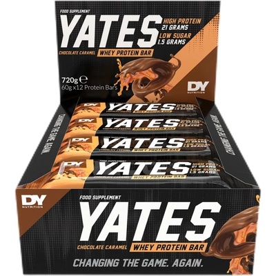 Dorian Yates Nutrition Yates Whey Protein Bar | No Sugar [12 x 60 грама] Шоколад с карамел