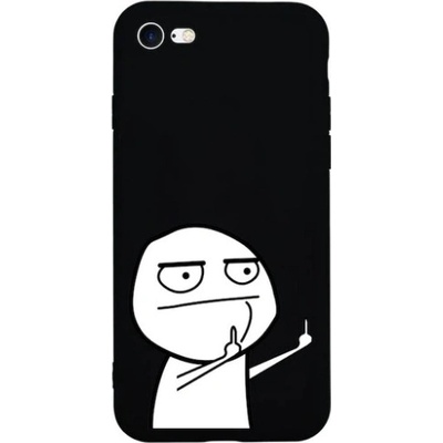 Pouzdro MIDDLE FINGER FUNNY APPLE IPHONE X/XS Černé
