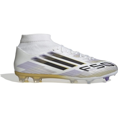 Adidas Мъжки футболни бутонки Adidas F50 League Mens Firm Ground Football Boots - White/Blk/Gold