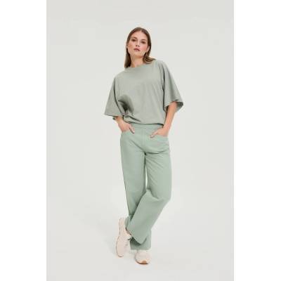 Moodo Дънки с широки крачола хаки Moodo Moodo | Zelen | ЖЕНИ | XXL