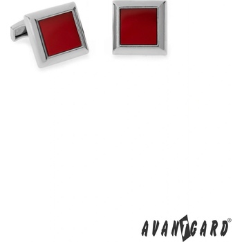 Avantgard Premium manžetové knoflíčky stříbrná lesk/červená 573-20651