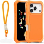  Калъф с връзка Safepop за iPhone 18 Pro, оранжев
