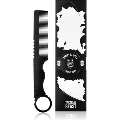 Angry Beards Гребен за брада и мустаци Combat Comb (GR-COMB-CARBON-COMBAT)