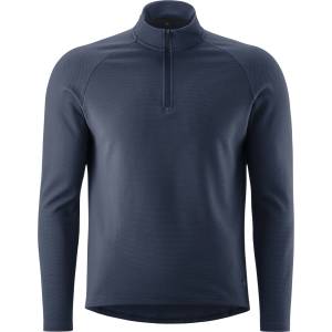 Gonso Мъжка фланелка с дълъг ръкав за колоездене Gonso Essential Jersey Longsleeve Therm Cycling jersey - Navy Carmen - размер 3XL (056-3785-0415)