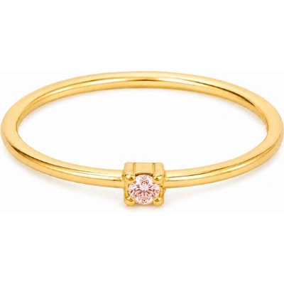 Olivie Prstýnek GOLD s růžovým zirkonem 10328