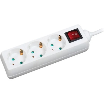 LogiLink Shuko 3-контактен конектор, 45 завъртане, 1, 4 м, IP20, бял