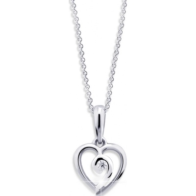 Cutie Jewellery Romantický prívesok z bieleho zlata Z6298 1609 40 10 X 2