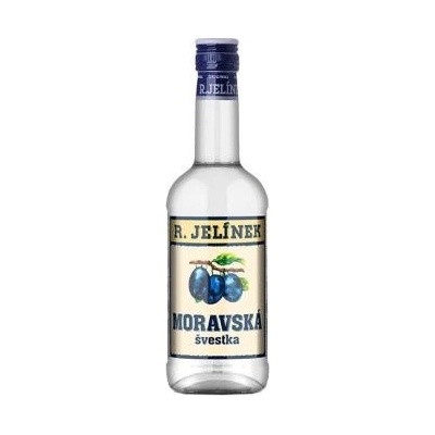 Rudolf Jelínek Moravská Slivka Biela 40% 0,5 l (čistá fľaša)