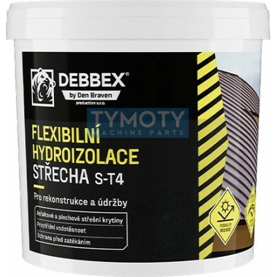 Debbex Flexibilná hydroizolácia STRECHA S-T4 - 5 kg čierna, vedro