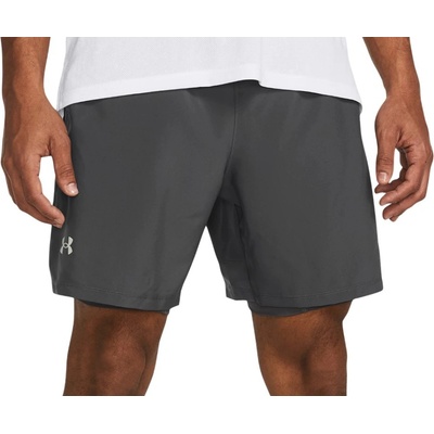 Under Armour UA LAUNCH 7'' 2-IN-1 SHORTS-GRY šedá