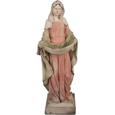 Clayre & Eef Béžová keramická dekorativní figurka Marie – 16x16x44 cm