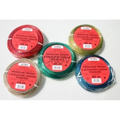Intris Standard Šňůra na prádlo s ocelovým lankem PVC potah 30 m – Zbozi.Blesk.cz