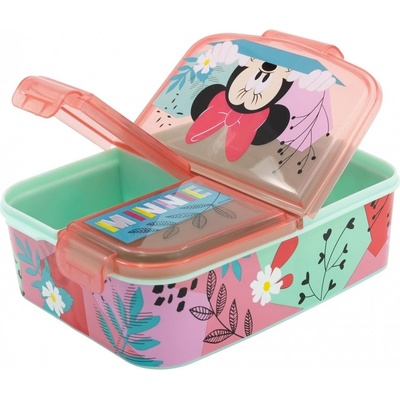Stor Delený plastový box na desiatu Minnie Mouse 74420