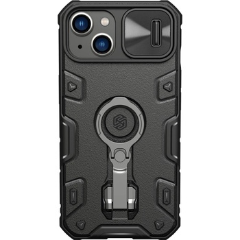 Nillkin Кейс с протектор за камера Nillkin CamShield Armor Pro Magnetic за iPhone 14 Plus, съвместим с MagSafe, със стойка, черен (KXG0037943)