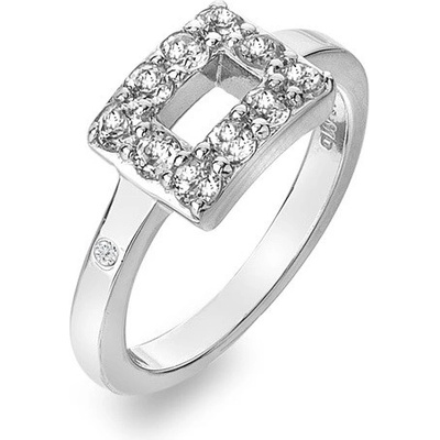 Hot Diamonds Strieborný prsteň s diamantom a topazmi Echo DR240