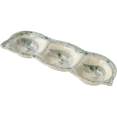 Made in Japan Misky na omáčku Triple Pod keramika modré bílé 3 x 40 ml