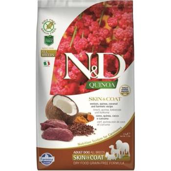 N&D N&D QUINOA SKIN&COAT VENISON за всички породи с еленско месо, киноа, кокос и куркума 2.5kg