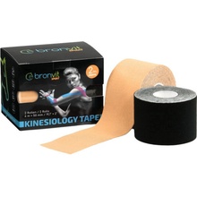 Bronvit Sport Kinesio Tape set 2 x černá/béžová 5cm x 6m