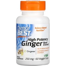 Doctor's Best High Potency Ginger Root Extract zázvor 250 mg 60 rostlinných kapslí