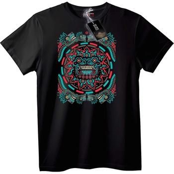 NOONEBRAND Тениска Tribal Азтекско слънце - S, Black