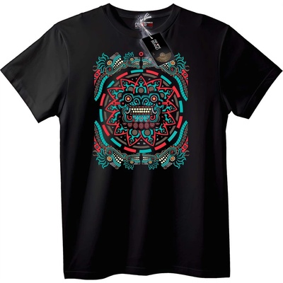 NOONEBRAND Тениска Tribal Азтекско слънце - S, Black