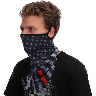 Vanos šátek na obličej USA Style šedý