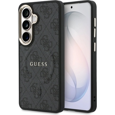 GUESS Гръб Guess за Samsung Galaxy S26 Plus, PU, Leather 4G Gold Magnetic Case - Черен