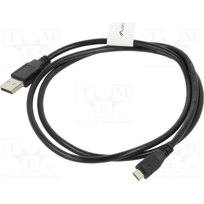 Lanberg CA-USBM-10CC-0010-BK USB 2.0, USB A vidlice,USB B micro vidlice, zlacený, 1m