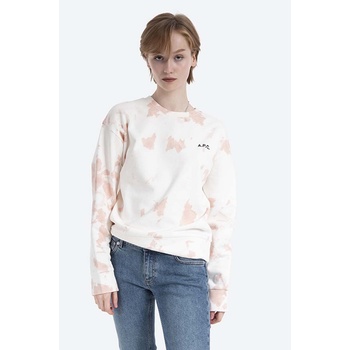 APC Памучен суичър A. P. C. Sweat Roma COEJO-F27636 ROSE в бежово с десен (COEJO.F27636)