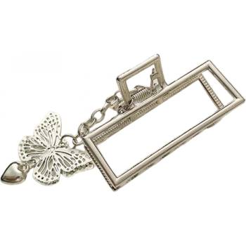 HARAHU Щипка за коса Butterfly - Сребриста / Тип5 KP30636 (30636)