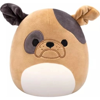 Jazwares Squishmallows: Лофер, кафяв булдог с тъмнокафяви петна - 20 см (SQCR06596)