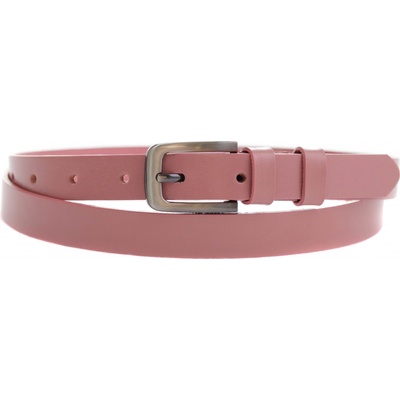 Špongr dámsky úzky kožený opasok 20049 ružový